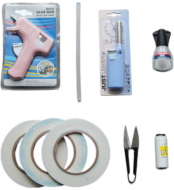 리본공예 기본도구 세트 글루건+글루심 포함 총7종, 1개