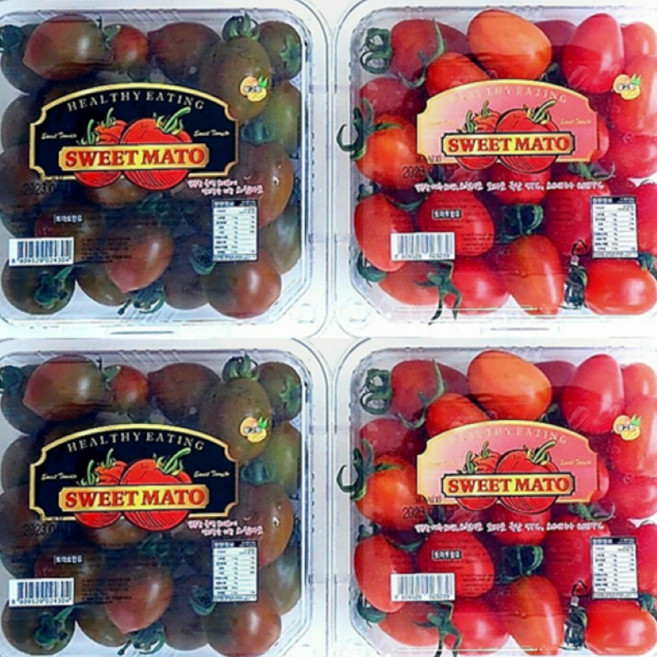 스테비아 대추방울 토마토 망고향 스윗마토 2kg(레드2팩+블랙2팩), *I630_(레드500gX2팩+블랙500gX2팩), 1세트