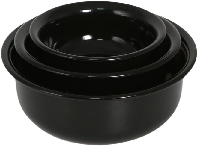 아르지 법랑 바지크 보울 3종 인덕션가능 믹싱볼 샐러드볼 라면면기 믹싱보울 국산 아르지법랑, 1개, S블랙 (2234.85-1)
