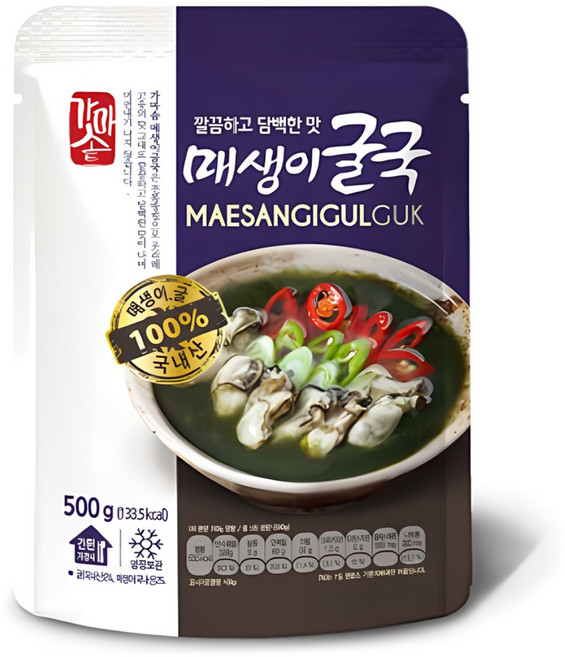 매생이 굴국 500g x 5개, 1개
