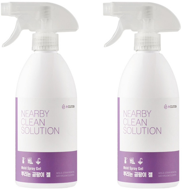 앤클루션 뿌리는 곰팡이제거 클리너 벽지 베란다 벽 욕실 창틀 곰팡이 제거제 청소세제 곰팡이살균 뿌곰젤, 2개, 400ml