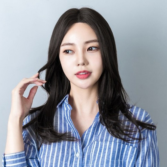 투애니위그 RF 수제 통가발 6종 볼륨감있는 C컬_S컬_웨이브 전체 가발, 1개, 3-1. 플루이 (내츄럴블랙 / 세미 롱 C컬 / 여신앞머리)