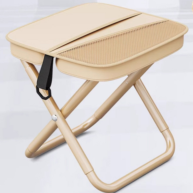 솔바람집 작은 접이식 의자 미니 낚시의자 휴대용 간이 의자 가방 크로스백, 그린, 1개