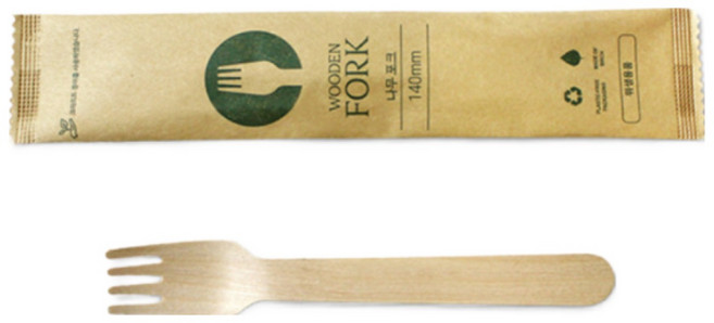 포장지왕 개별포장 나무포크 140mm, 500개입