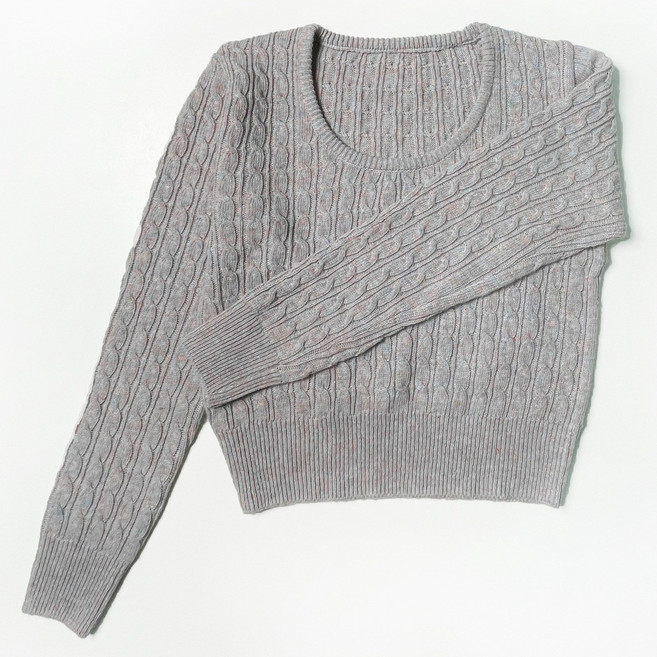 [캐시미어_쫀쫀 시보리] 허리라인 케이틀린 꽈배기 슬림핏 크롭 니트 6color