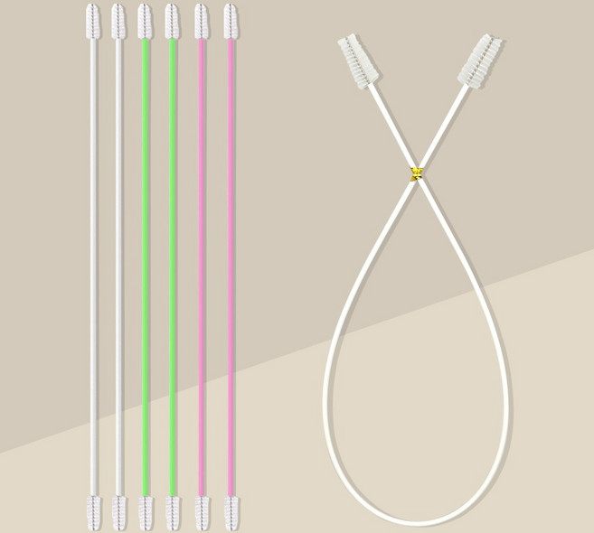 정수기 세척솔 55cm 다용도 듀얼 양면 브러쉬 이온수기 자바라 냉온수기 호수 세척솔, 핑크, 1개