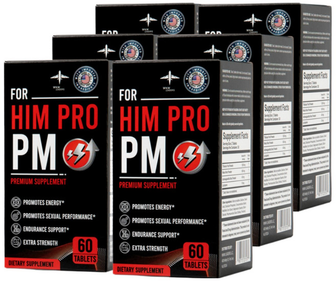 [미국 본사 직배송] 테스토스테론 FDA GMP 인증 시설제조 미국 트레이너 추천 힘프로PM, 6개, 60정