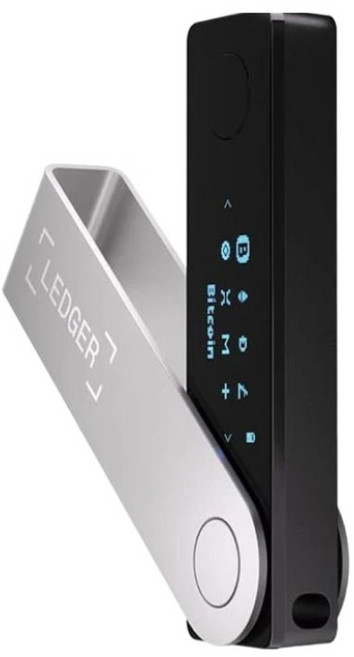 Ledger Nano X Crypto Hardware Wallet Bluetooth 렛저 나노 x 비트코인 가상화폐하드웨어지갑 Onyx Black 정품 공식 제품 미개봉 새상품, 1개