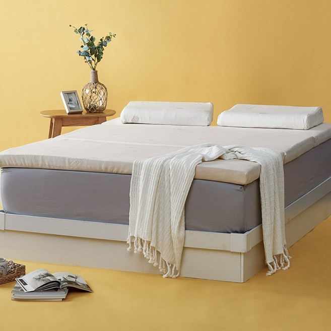 라폼 프리미엄 천연라텍스 토퍼 매트리스 (15cm/하드), 15cm, 오가닉 패턴