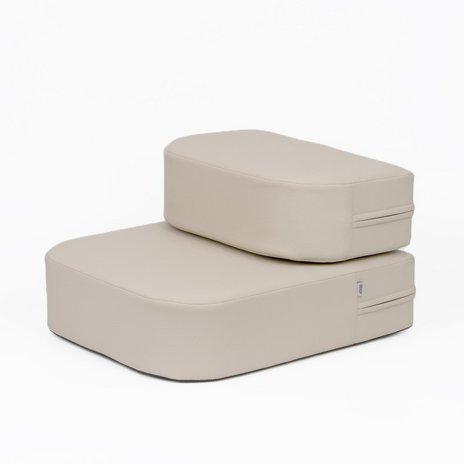 펫토 클린펫계단 이지레더 논슬립 강아지 계단 스텝, 이지클린레더_오트밀, 1세트