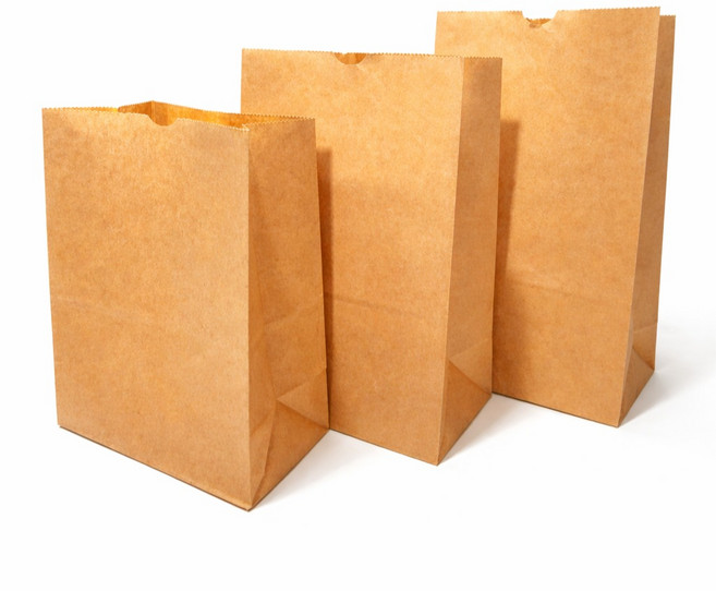 무지 크라프트 각대 종이봉투 대 1000장 (3가지 사이즈) 빵 베이커리 포장, 1박스, 1000개입