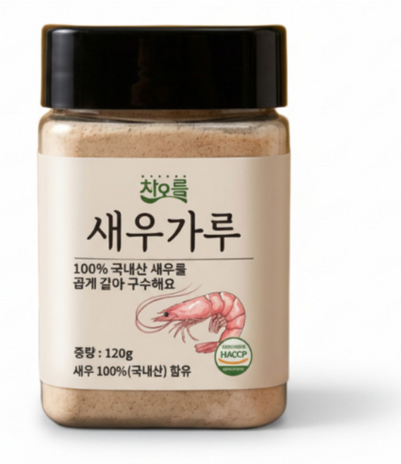 차오름 국산 구운 새우가루 무첨가 미세분말 HACCP, 1개, 120g