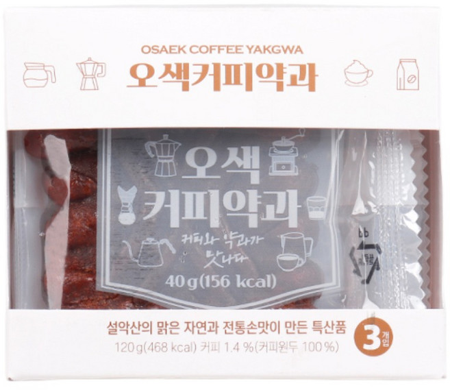 양양 오색 커피 약과 15개(600g), 1개, 600g