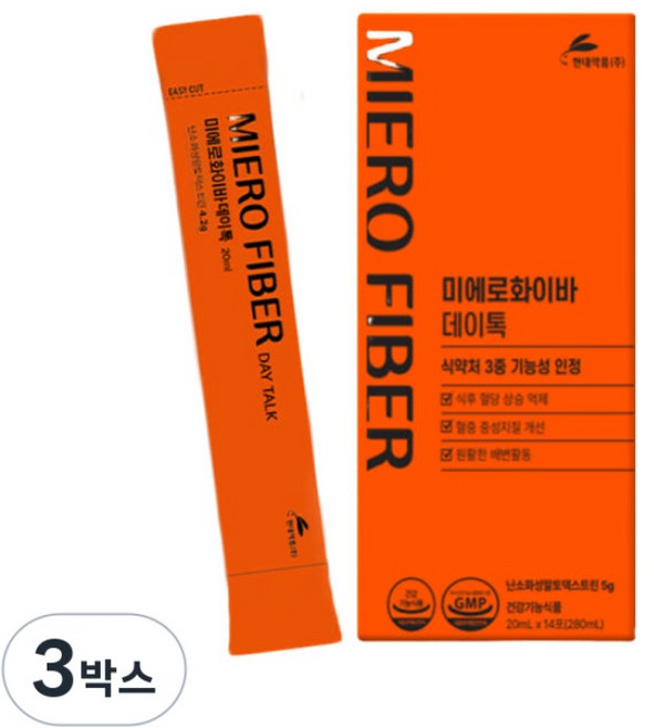 미에로화이바 데이톡, 3박스, 280ml