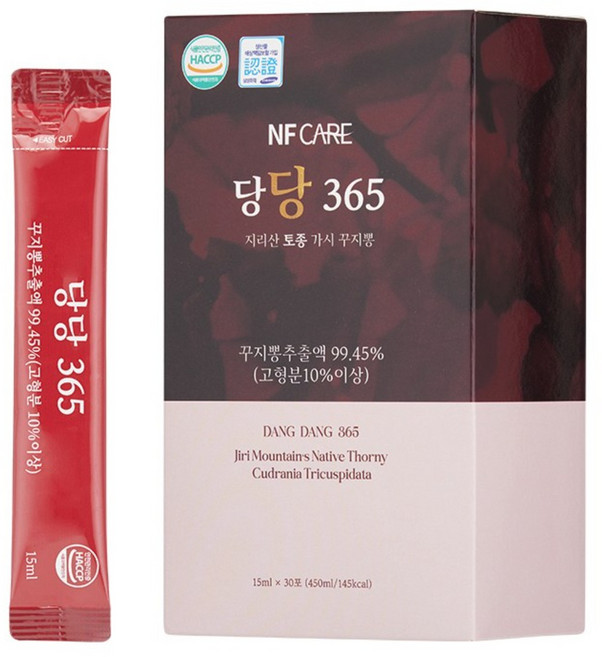 당당365 국산 구찌뽕 바나바잎 혈당관리 꾸지뽕 여주 돼지감자 1일 1포 당케어, 3박스, 450ml