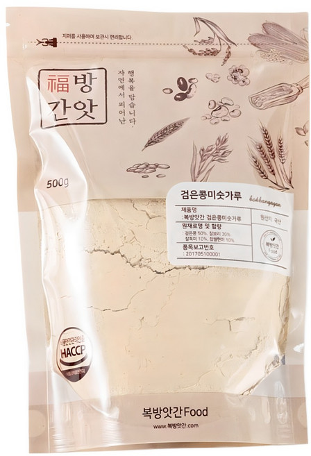 복방앗간 국산 미숫가루 검은콩50% 순수곡물 300g 식사대용 선식 무첨가 출고당일 생산발송, 1개