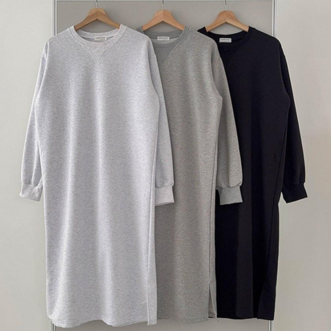 굿띵즈 데일리 루즈핏 긴팔 롱 원피스