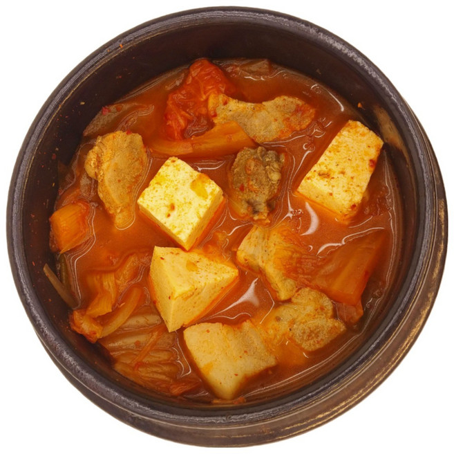 실제 제품사진! 사골국물 돼지고기 김치찌개! 분말 첨가물 아닌 진짜 사골국물! 무료배송!, 520g, 4개