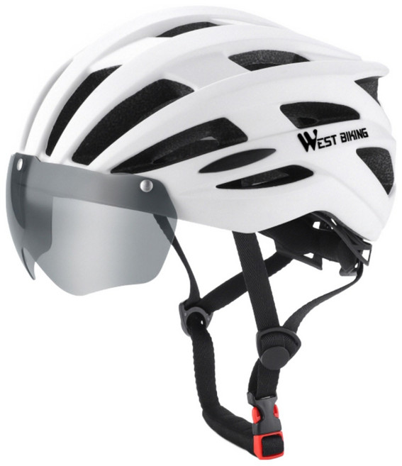 시그니처베이지 자전거 헬멧 전기 전동 킥보드 고글 후미등 YPZ810, 퓨어 매트 화이트, 1개