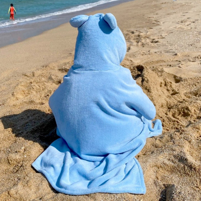 미뇽마망 아동용 곰돌이 극세사 비치가운