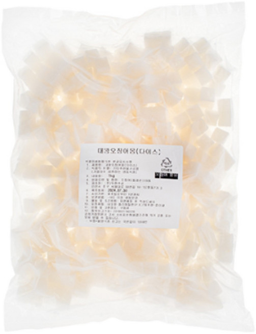 대왕오징어다이스1kg 오징어다짐 순대 국밥 대왕오징어몸다이스, 1개, 1kg