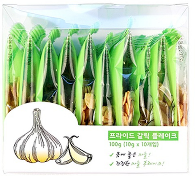 지엔엘커머스 마늘후레이크 프라이드 갈릭 플레이크 마늘 튀김 100g(10g x 10ea), 1개, 100g