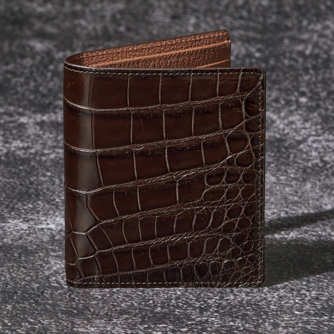 더퀴르 남자 악어가죽 중지갑 명품 남성 지갑