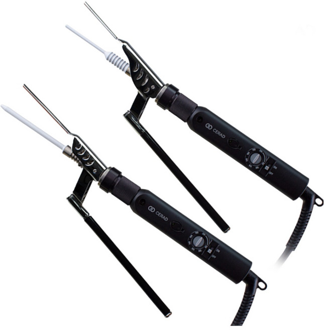 세라드 다운펌 프로 짧은머리 아이롱 3mm 5mm, 블랙