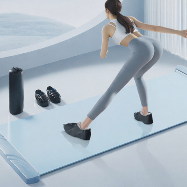 H.MEDICAL TEAM 트레이너 185 슬라이딩 매트 2세대 보드 나혼자산다 전신운동기구, 1개, 아이스 블루