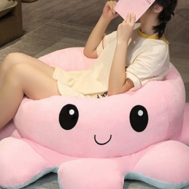 리버서블 문어 봉제 인형 90cm, 1개