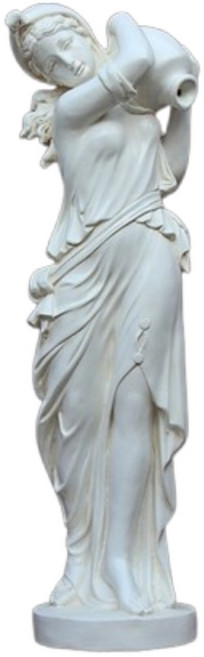 세레스엘 야외 여신조형물 카페 장식 공원 조각상 동상 연못 마당, 오른쪽 항아리, 화이트, 122cm
