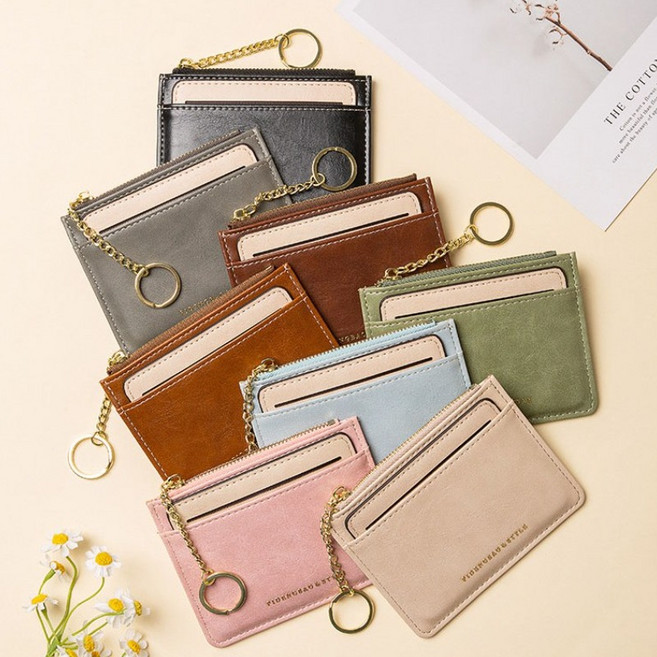 [즉시 할인가] 티지피 가죽 신분증 명함 카드지갑 심플 지퍼 다양한 색상 선택가능