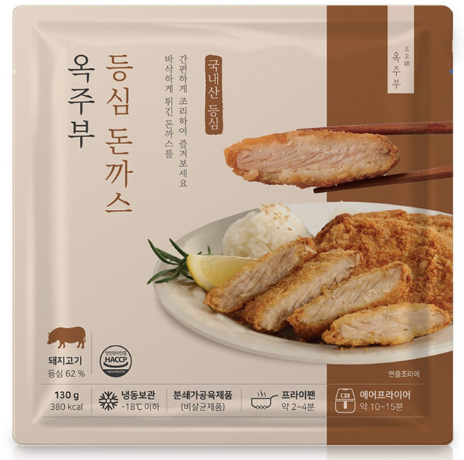 6위 - 옥주부 등심 돈까스 10팩 + 돈까스 소스 10팩, 10개, 130g