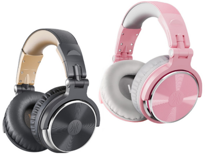 원오디오 Pro-10 유선 헤드폰 (한국 유일 총판) 회색 분홍 (유선헤드셋 헤드폰 유선헤드폰 모니터링헤드폰), 실버