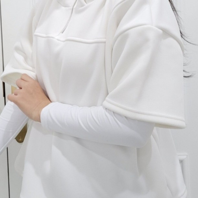 골프 후드 반집업 바람막이 기모 반팔 여성 여자 스트링