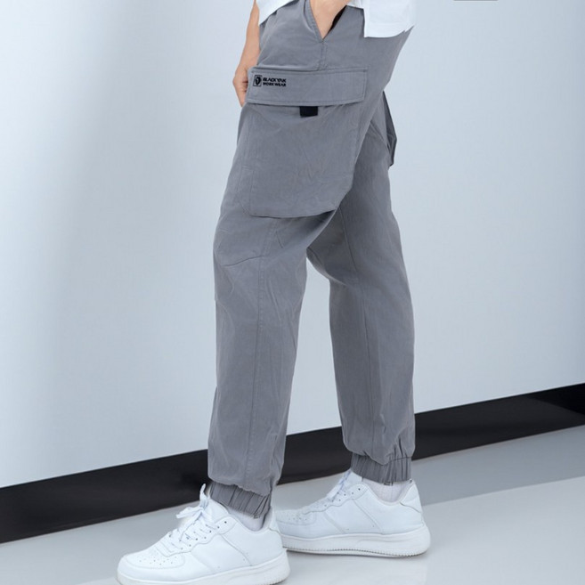 블랙야크 남자 테크 카고 조거팬츠 가을 밴딩 워크 바지