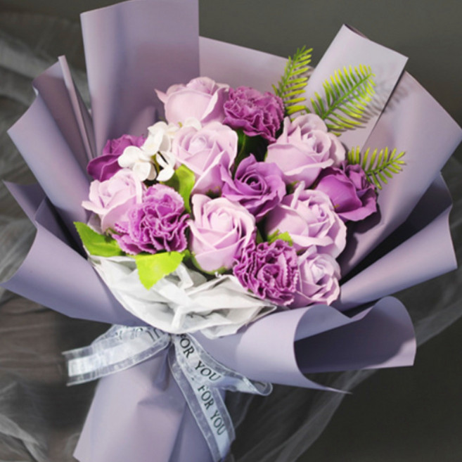 더영흥 비누꽃 꽃다발 + 쇼핑백, 1개, 옵션 D