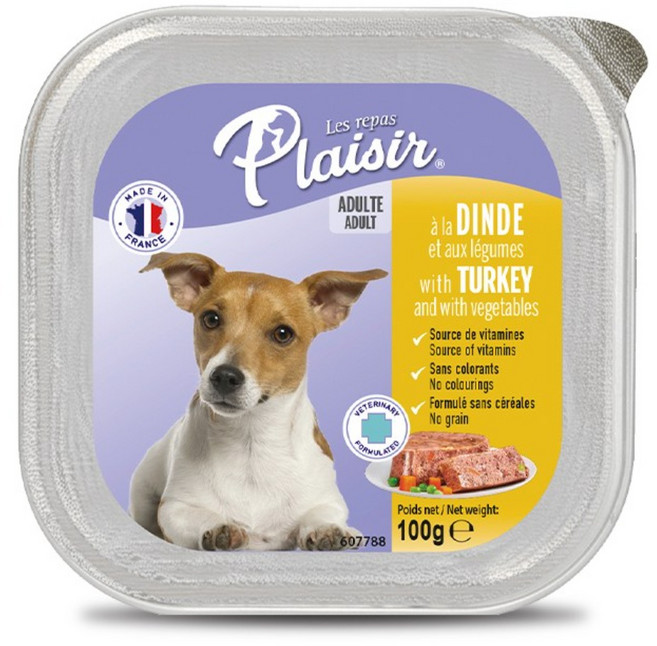 플레이저 프랑스 강아지 습식사료 [100g x32개], 100g, 32개, 칠면조