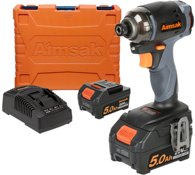 아임삭 BL18M705 충전 임팩트드라이버 20V(=18V) 5.0AH 풀세트, 1세트