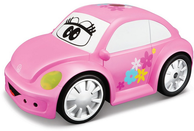 비비주니어 장애물 회피 무선조종 RC카 폭스바겐 뉴 비틀 유아 자동차 장난감 92003P, 핑크, 1개