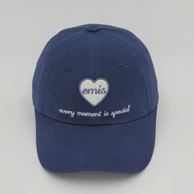 [국내매장판] EMIS 이미스 모자 하트 와펜 볼 캡 네이비 + 머리끈