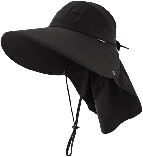 (왓썸) 자외선 차단 챙 넓은 와일드 모자 대형 햇빛가리개 수영장 넥커버 그늘막 캐디