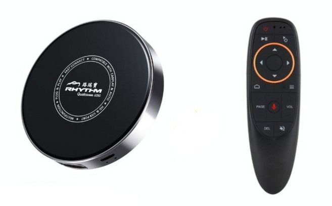 路瑞寶 高通6350 車用安卓盒 HDMI CarPlay安卓盒, 1個, 單主機+飛鼠, 單主機+飛鼠