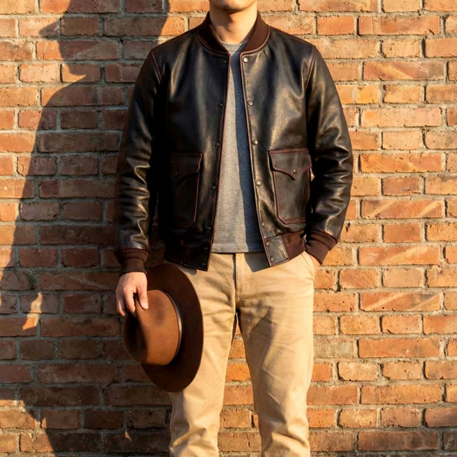 A-1 차심양가죽 플라이트 자켓 (몽키보이)