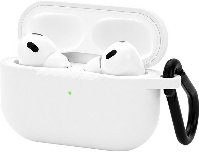 피키핏 에어팟4 키링 실리콘케이스, 화이트, 1개, airpods4