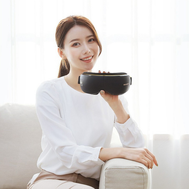 황금 눈 찜질 마사지 지압 피로 메드니스 무선충전 음악 온열 테라피 진동 mvp-4000 충전기포함
