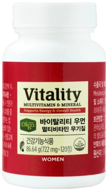 멜라루카 우먼 멀티비타민 무기질 120정, 1개 - 쿠팡
