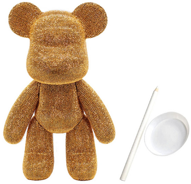 파티지엥 소형 베어브릭 큐빅 비즈 보석십자수 diy, 3. 스몰 젤리브라운, 1개