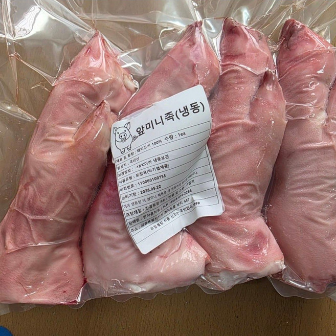 (한마음 미트) 국내산 한돈 돼지족발 앞다리 손질된 미니족 앞미니 (냉동), 1.8kg, 1개