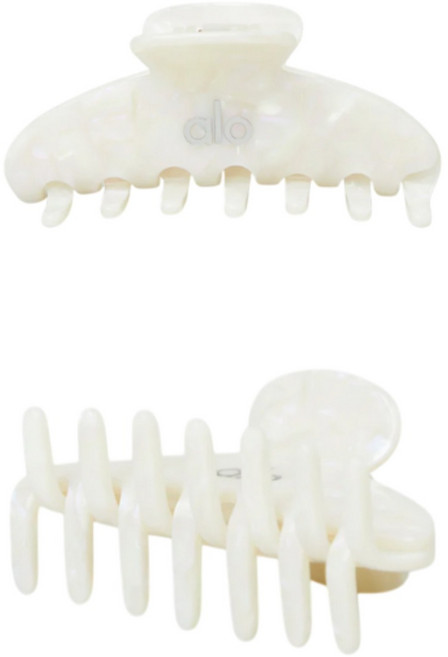[국내발송정품] 알로 요가 집게핀 클로우 클립 화이트 펄 90's Claw Clip